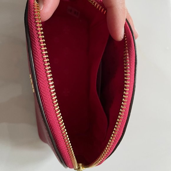 COPY - Tory Burch leather makeup bag, Dark Peony, NWT - Picture 5 of 10